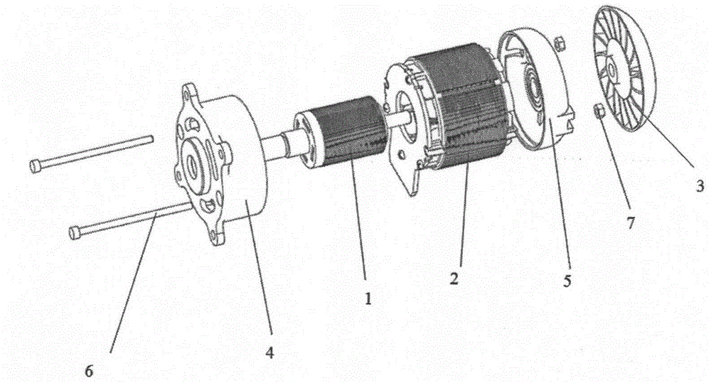 Integral high-speed permanent-magnet brushless direct-current motor for electric tool