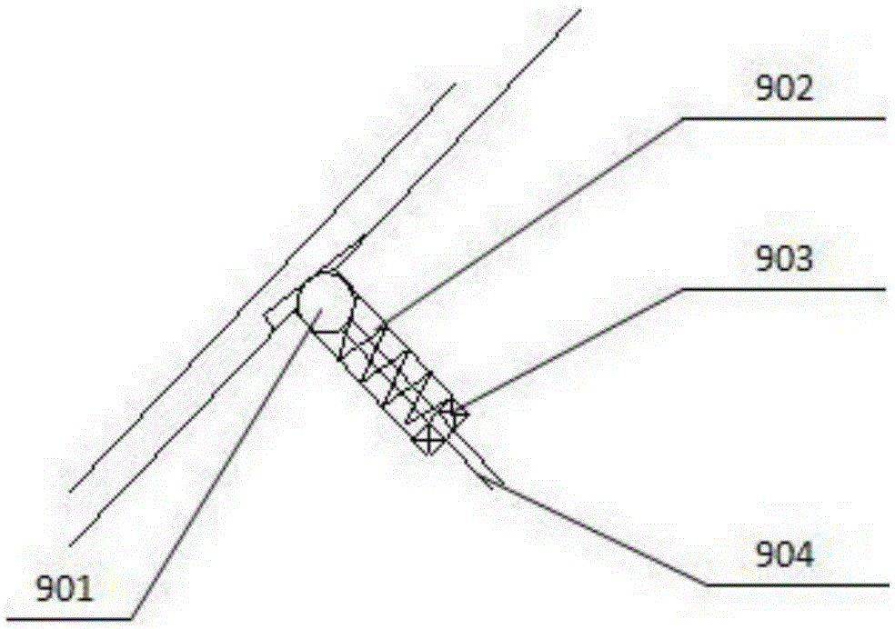 Connecting-rod type part large end lateral clamping device with linkage resetting function