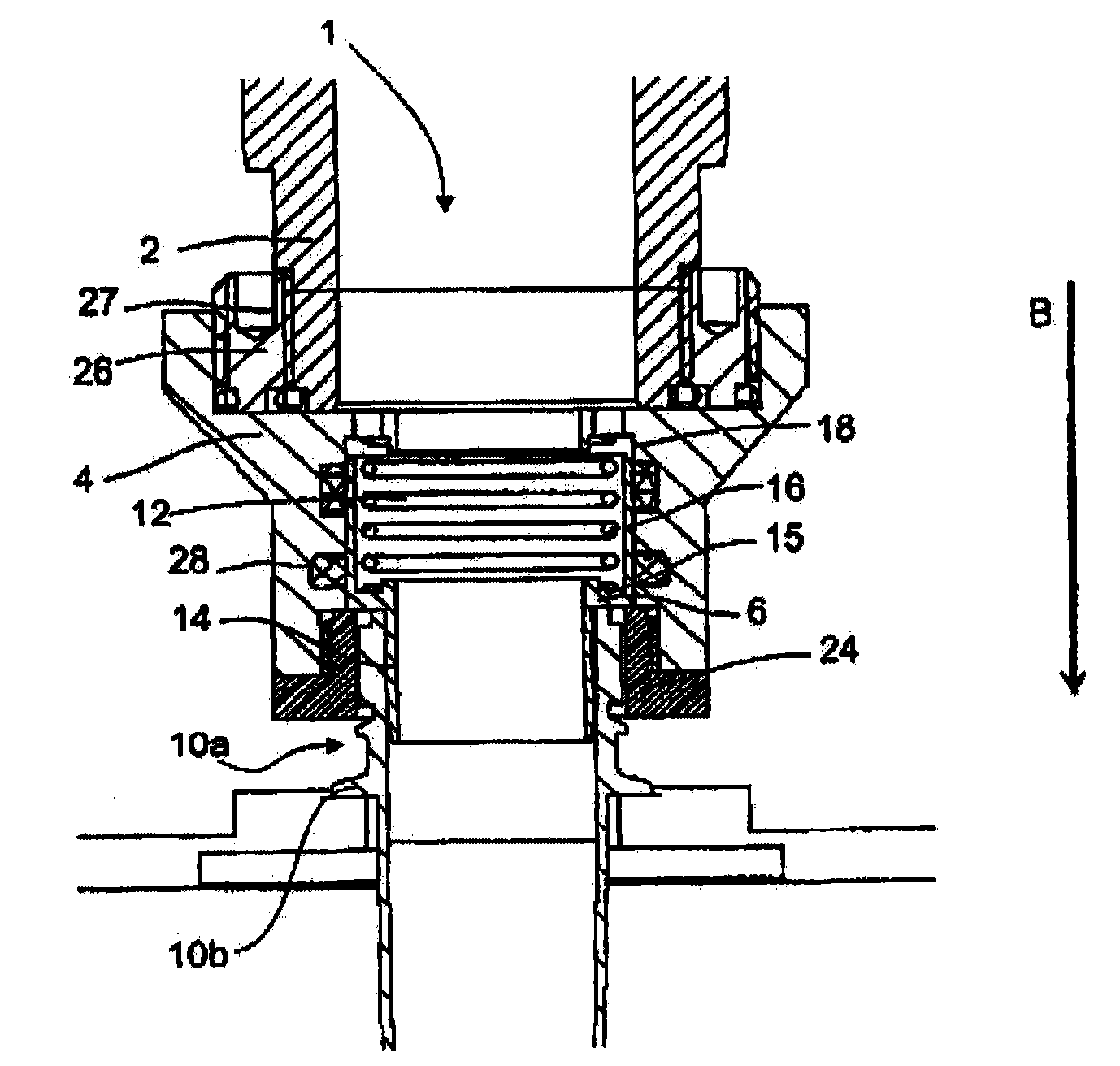 Blowing apparatus for expanding containers