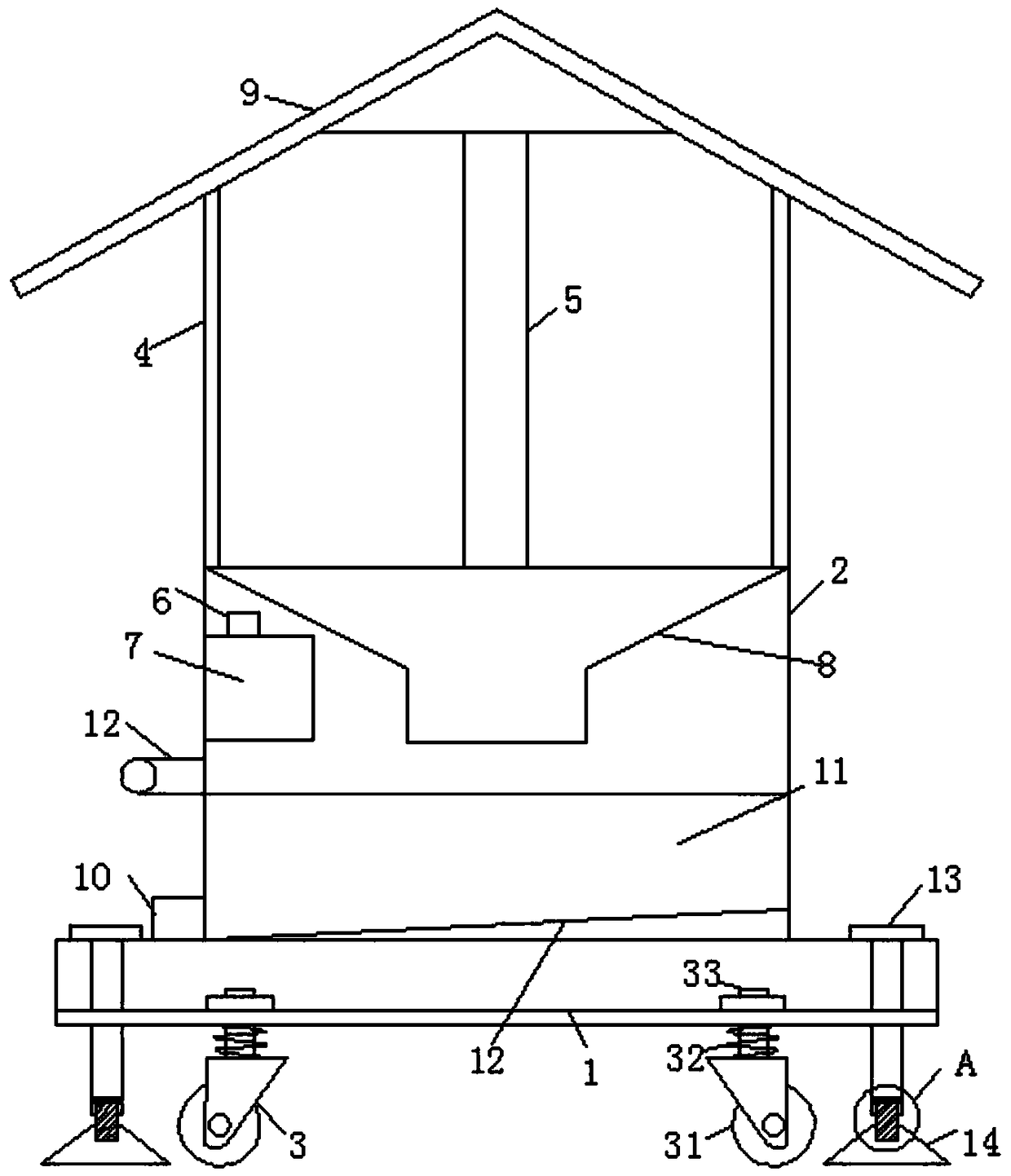 Movable self-control solar-panel insect trapping lamp