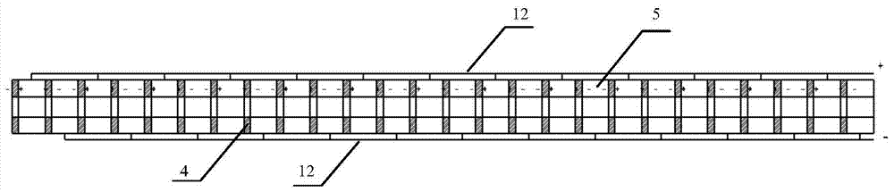 Low-frequency longitudinal vibration transducer used for oil well sound wave communication and manufacturing method thereof