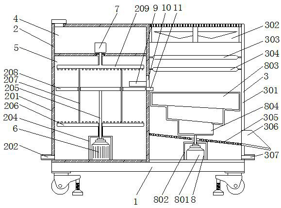 Equipment disinfecting device in medical emergency department and application method of equipment disinfecting device