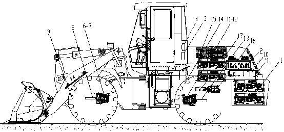 Three-motor novel pure electric loader drive control system