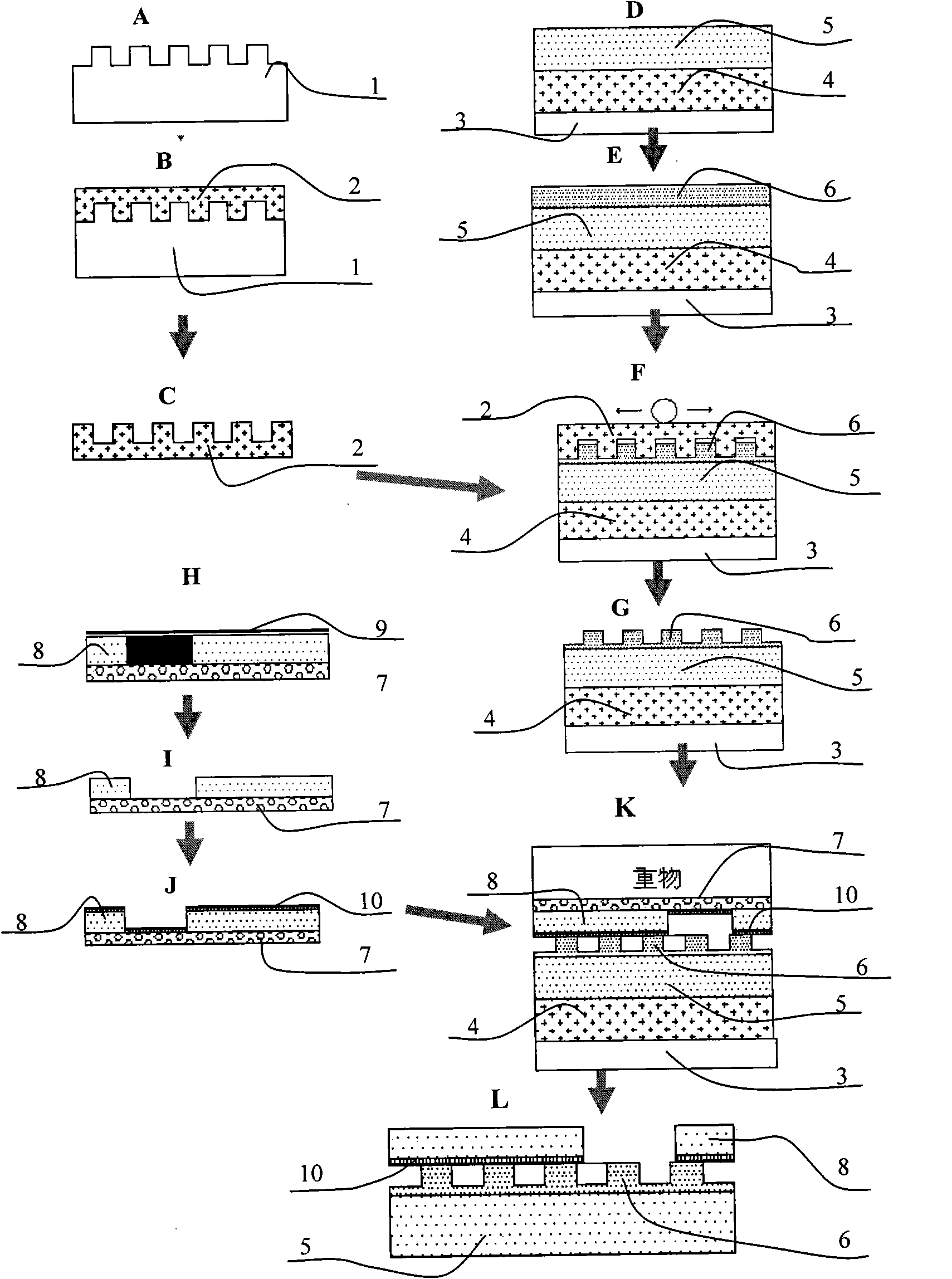 Method for making self-supporting structure of nano fluid system based on SU-8 photoresist