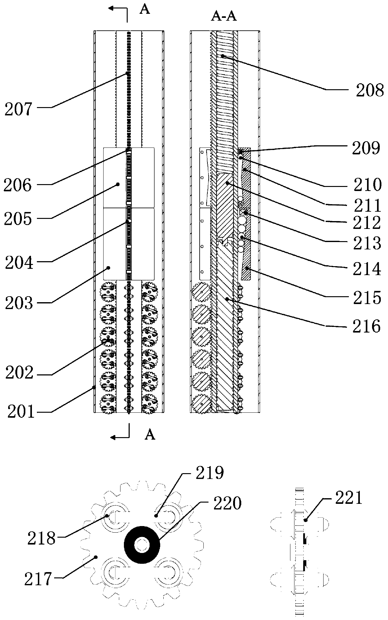 Friction damping and driving limit actuator