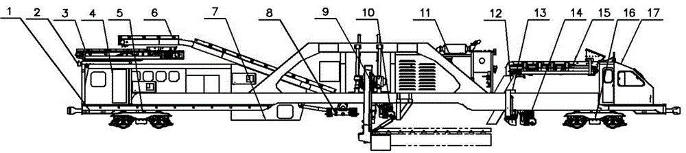 A kind of ballast processing machine suitable for narrow working face