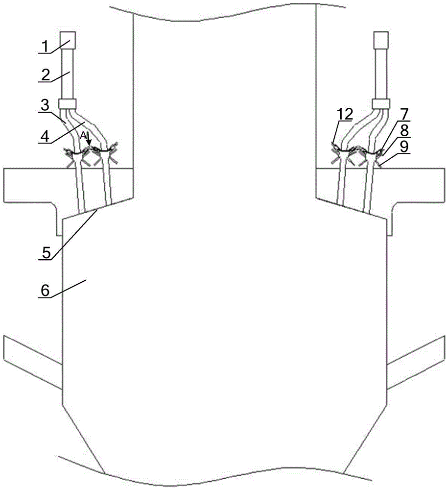 Self-stable combustion low-cost W-shape flame boiler tiny-oil ignition device