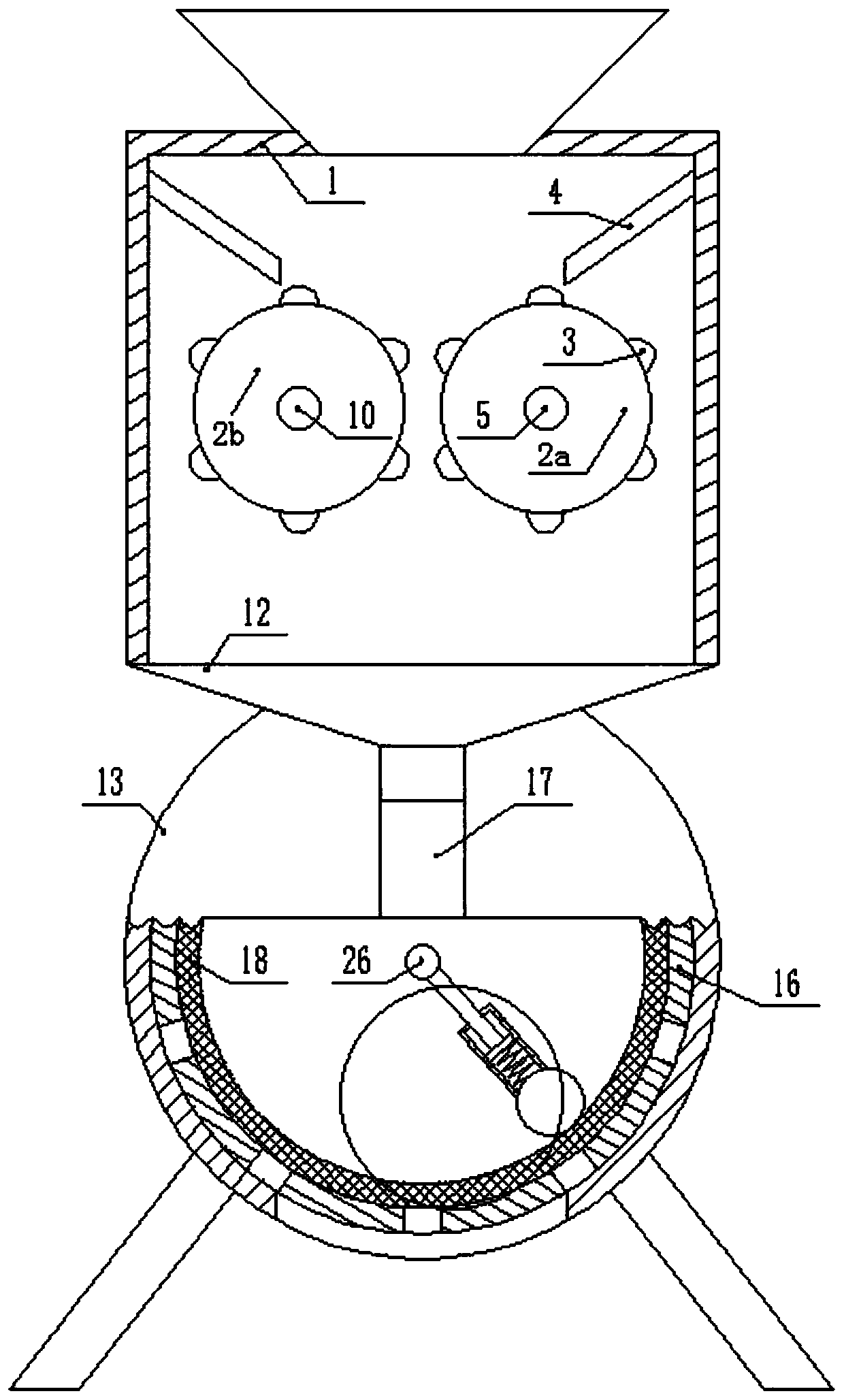 Soil crushing device