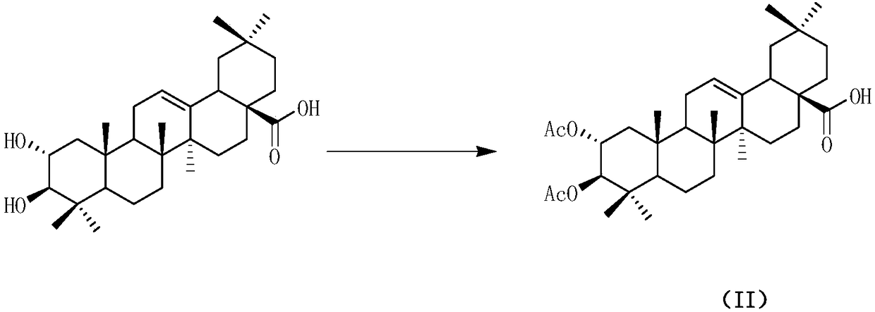 Water-soluble maslinic acid derivative as well as preparation method and application thereof