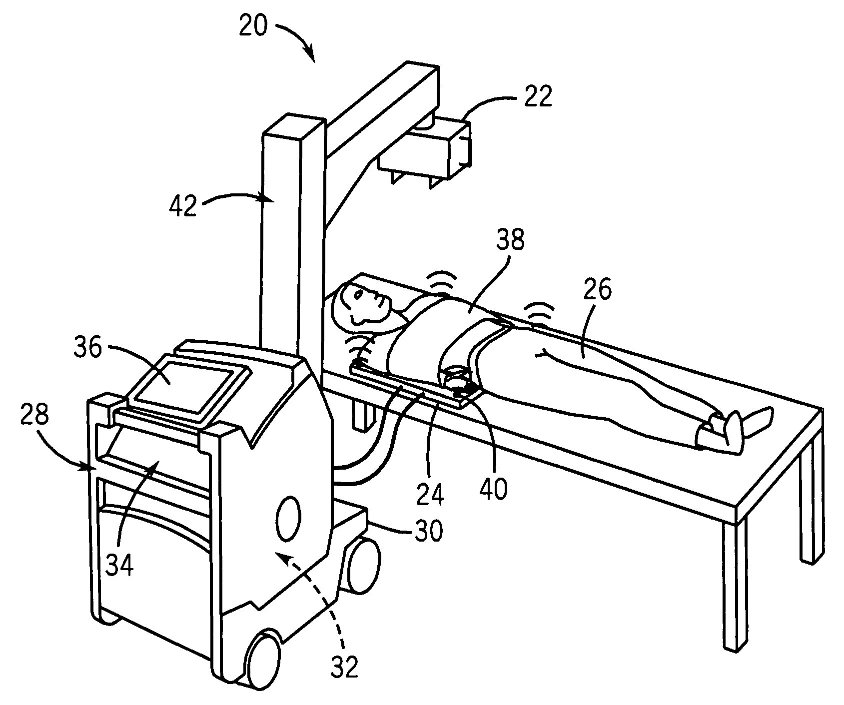 Image acquisition and processing chain for dual-energy radiography using a portable flat panel detector