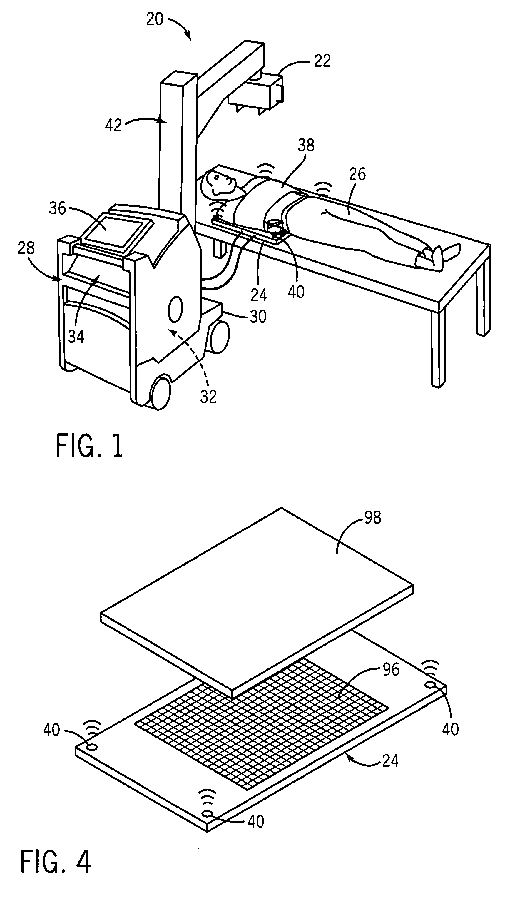 Image acquisition and processing chain for dual-energy radiography using a portable flat panel detector