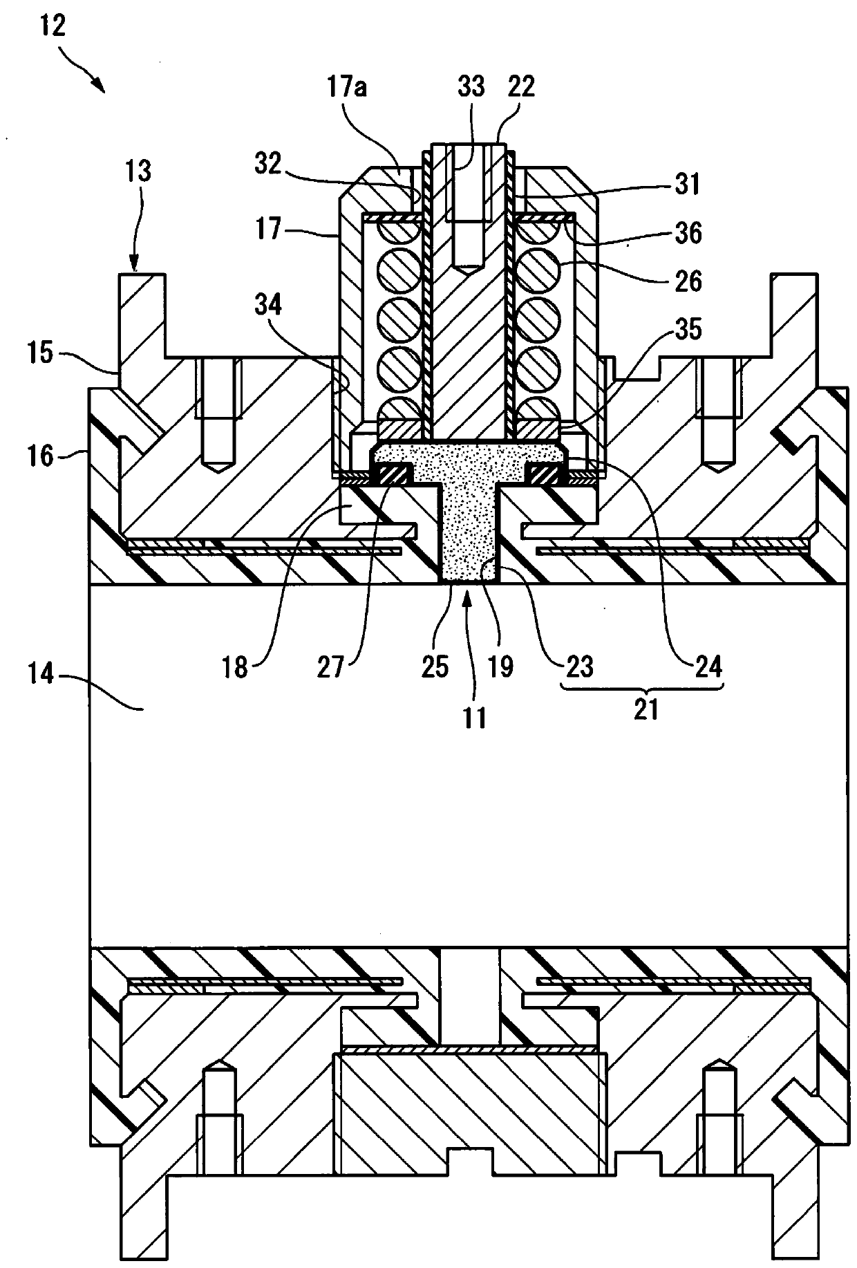 Electrode for potential detection of electromagnetic flowmeter