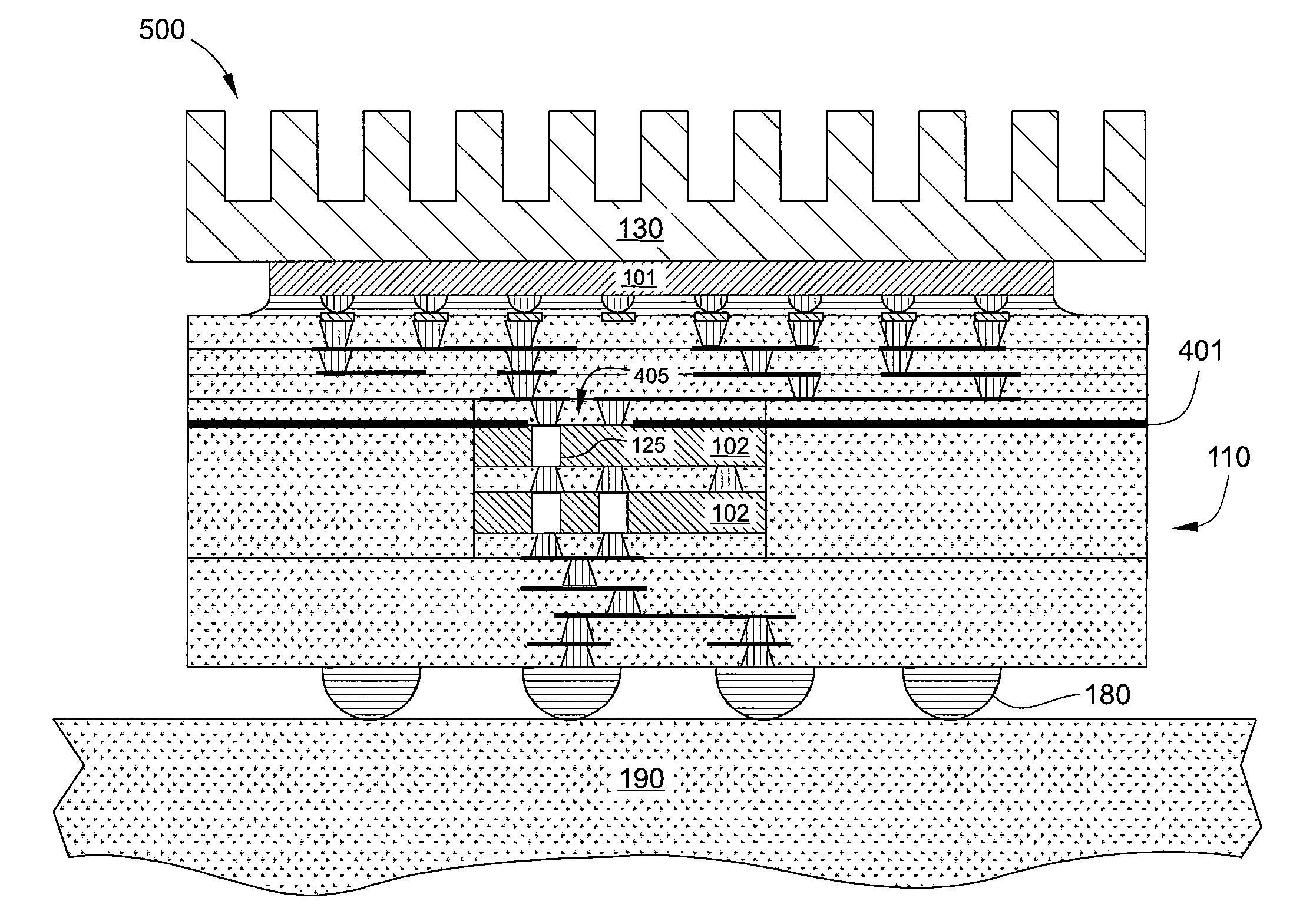 System with a high power chip and a low power chip having low interconnect parasitics