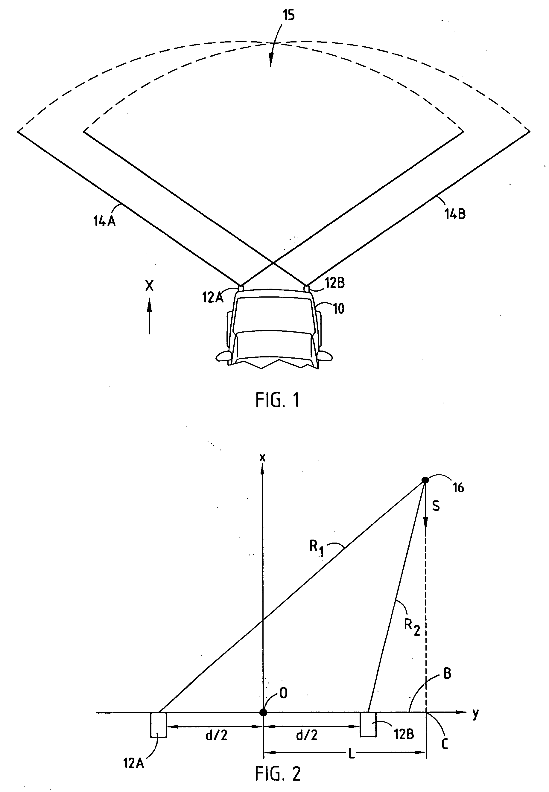 Collision detection system and method of estimating target crossing location