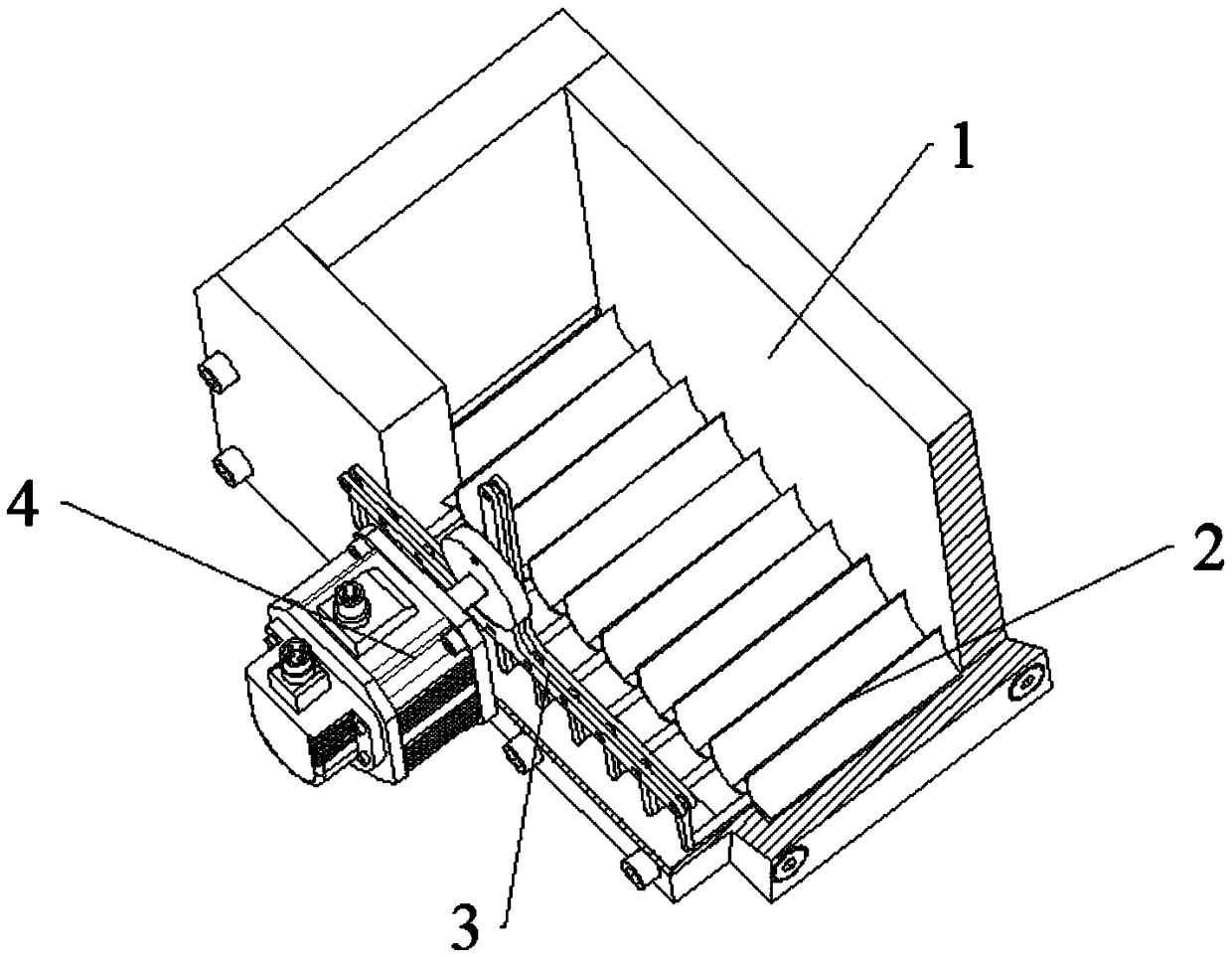 Uniform feeding device for straw briquetting machine