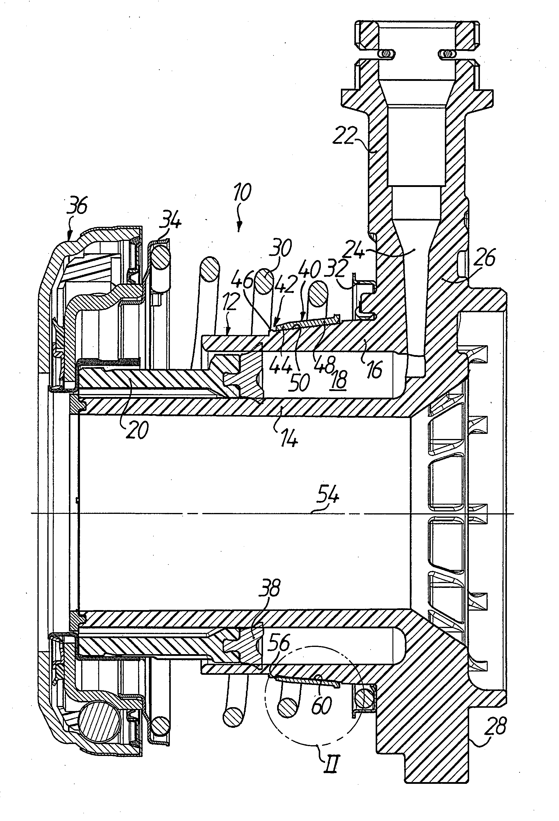 Concentric slave cylinder for a hydraulic clutch actuator