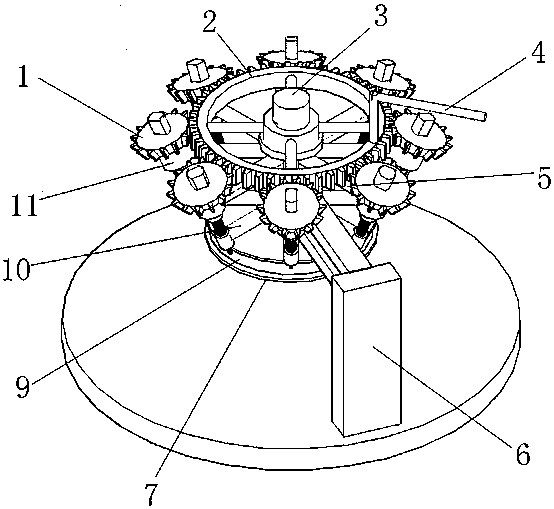 Annular inclined perforating machine