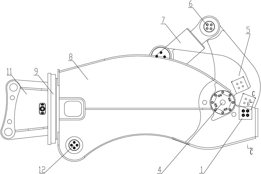 Movable steel rail shearing machine and application method