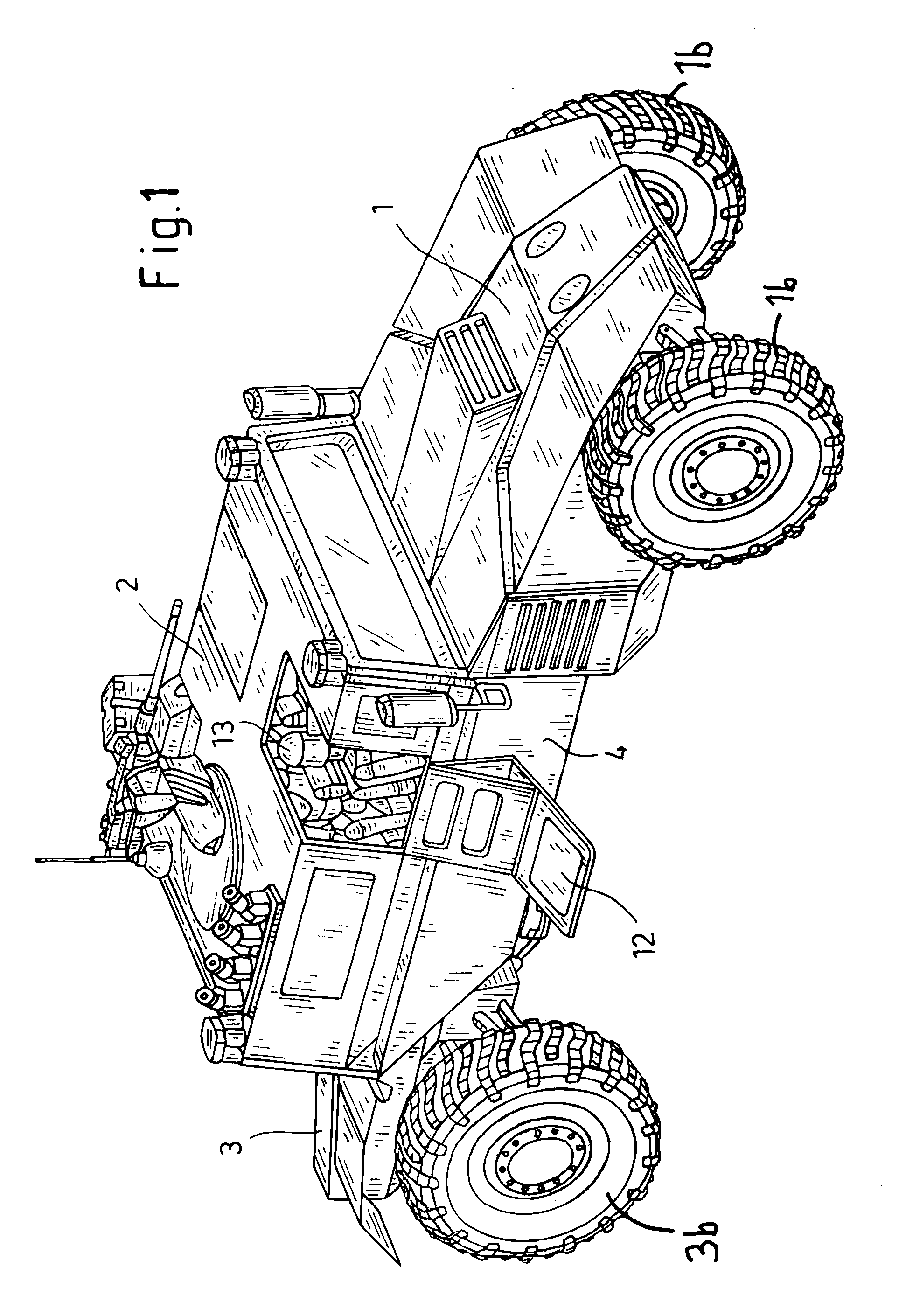 Vehicle protection against the effect of a land mine