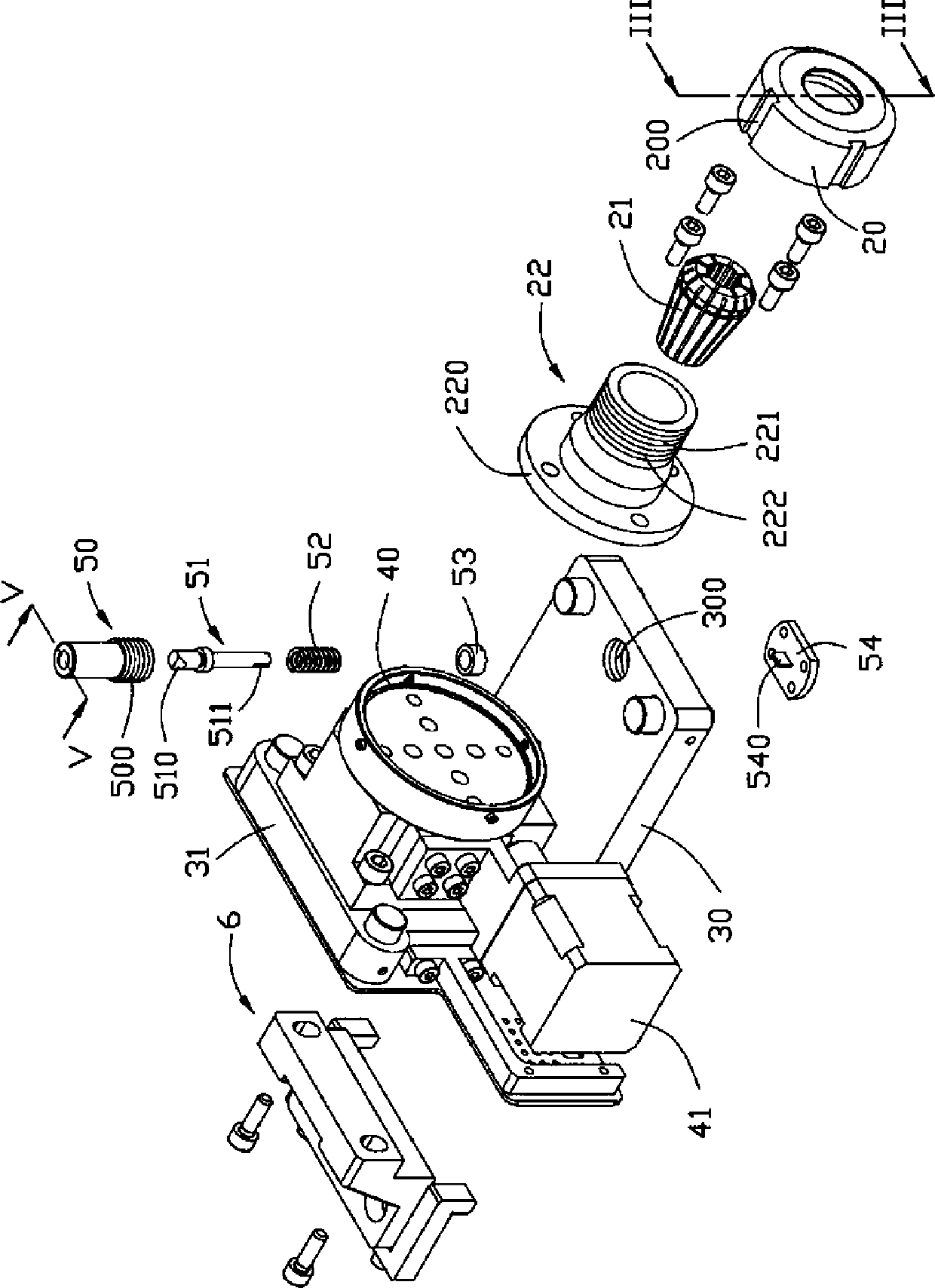 Fourth shaft device of image measuring instrument