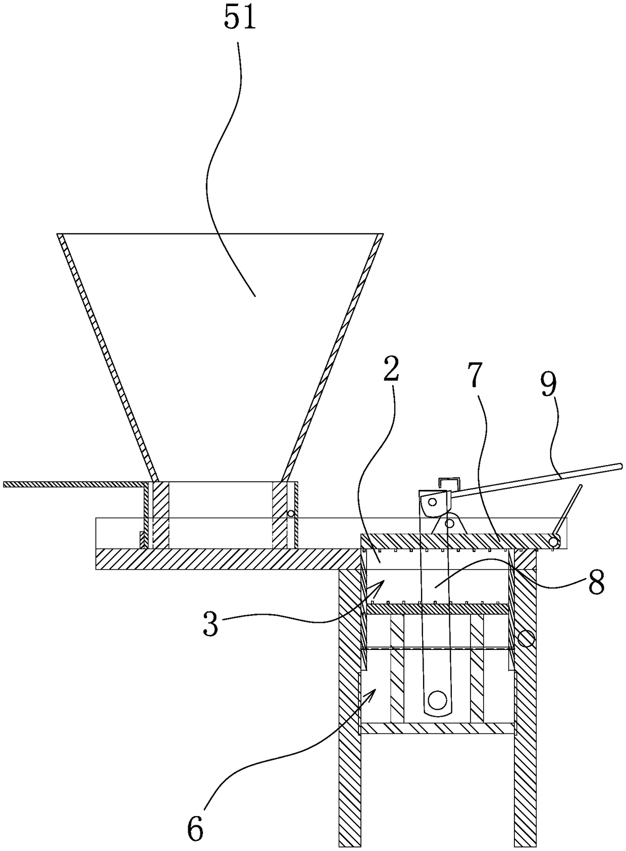 Brick tea manual-press molding device