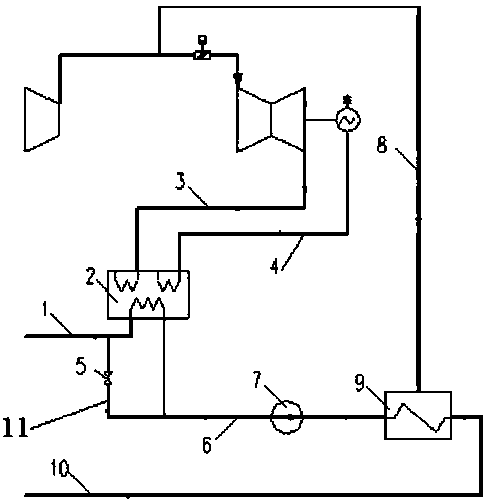 Heat pump heat supply system and method suitable for peak regulation of heat power plant