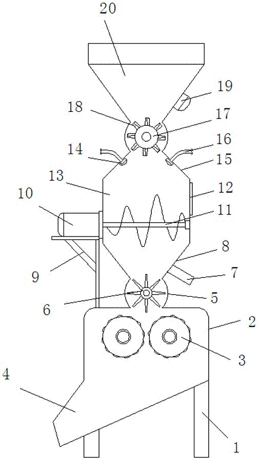 Malt wet crushing device