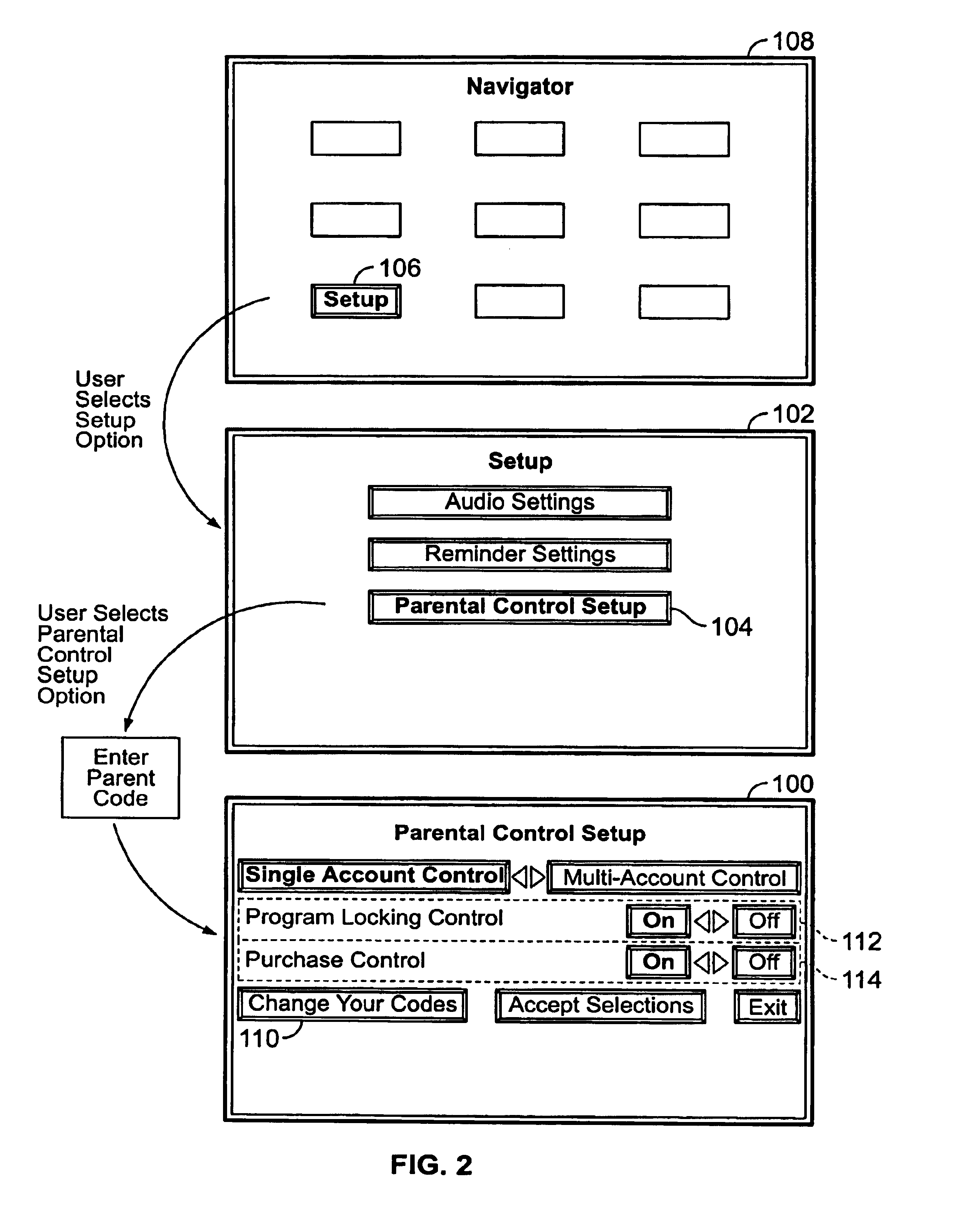 Interactive television program guide system with multiple account parental control