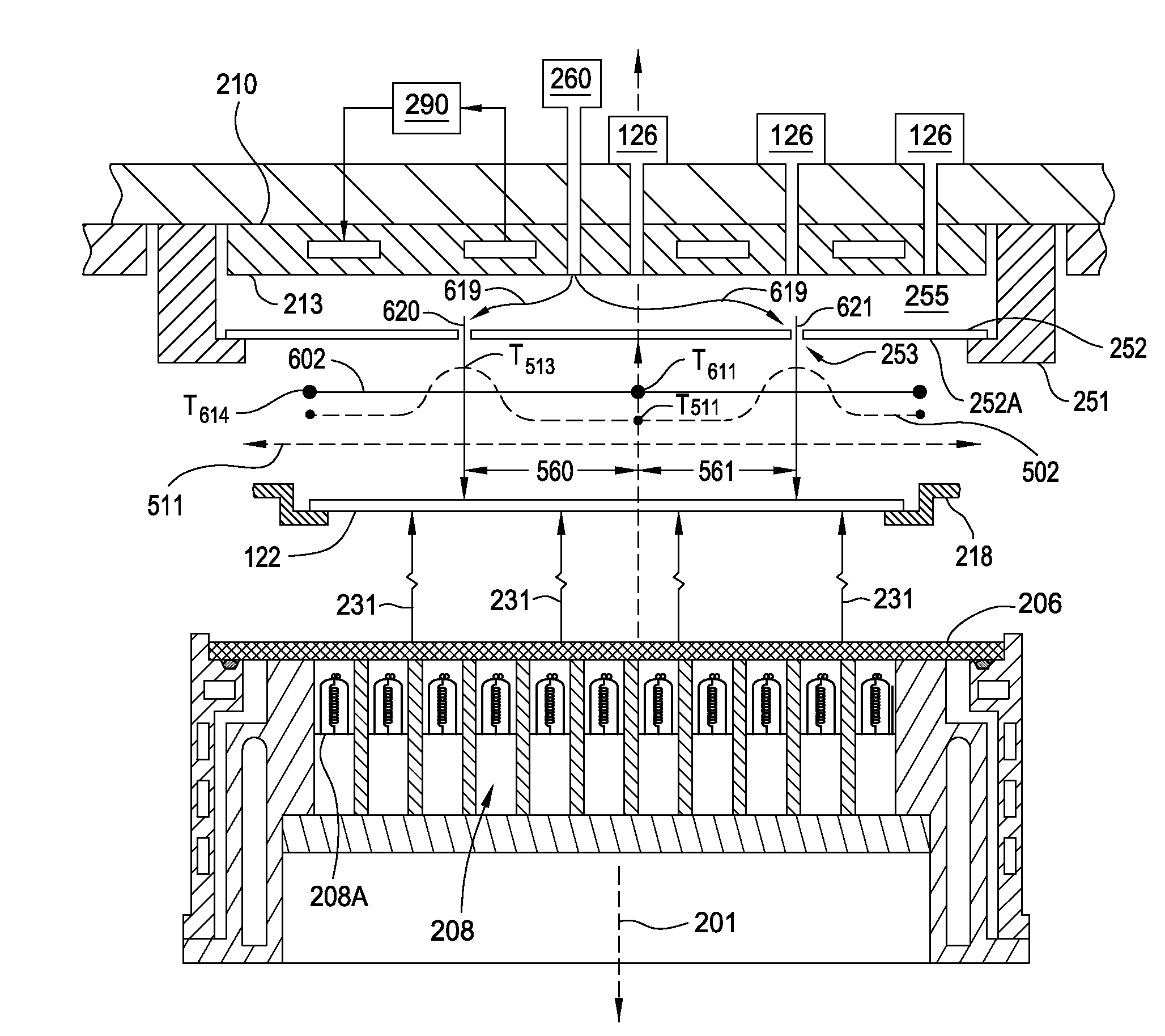 Apparatus for reducing the effect of contamination on a rapid thermal process