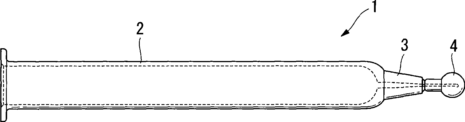 An ampoule usable as a syringe and a syringe unit comprising the ampoule