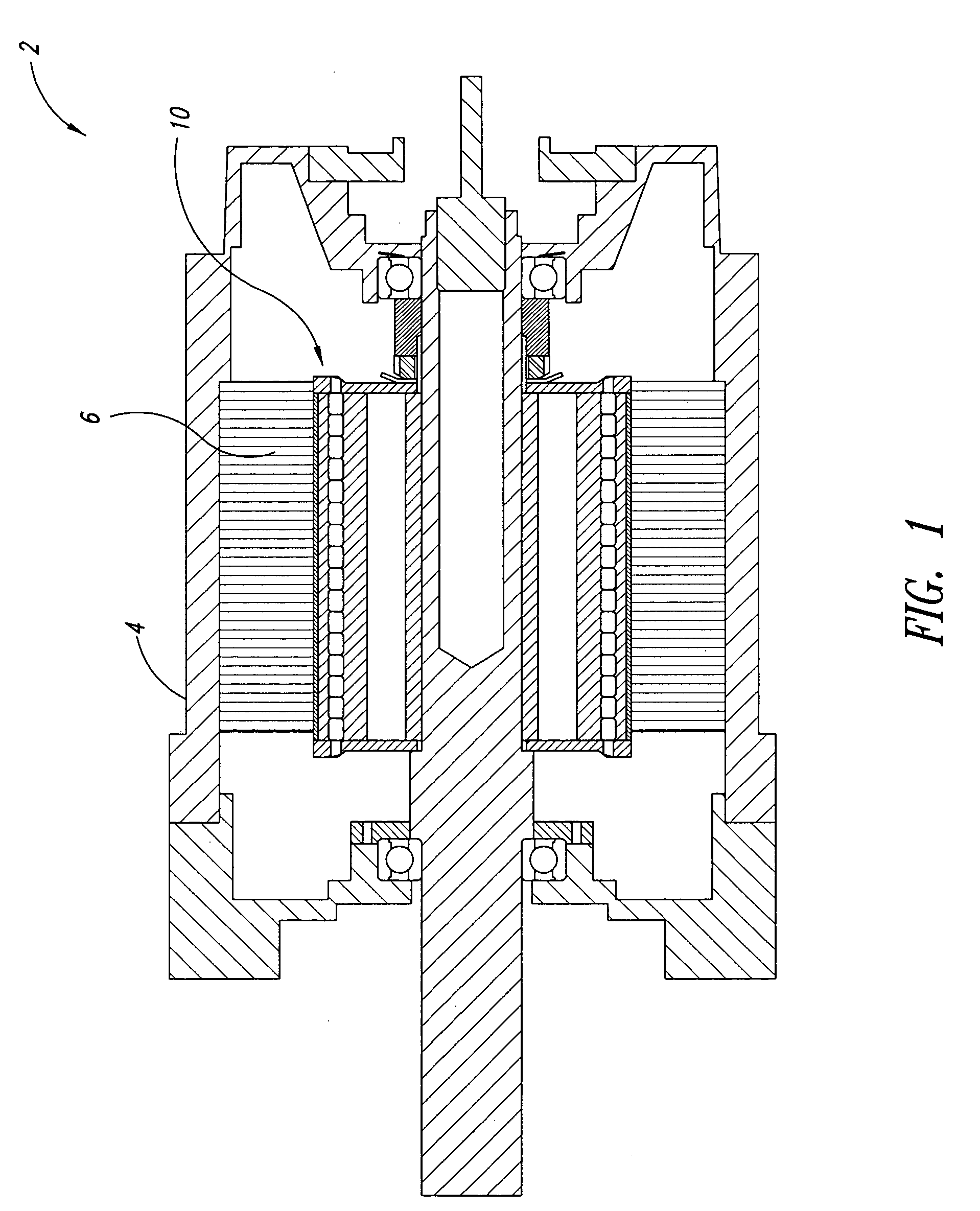 Rotor hub and assembly for a permanent magnet power electric machine