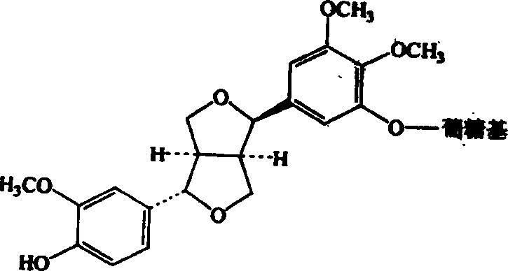 Application of forsythin in the process for preparing adiposis treating oral medicine and healthy food