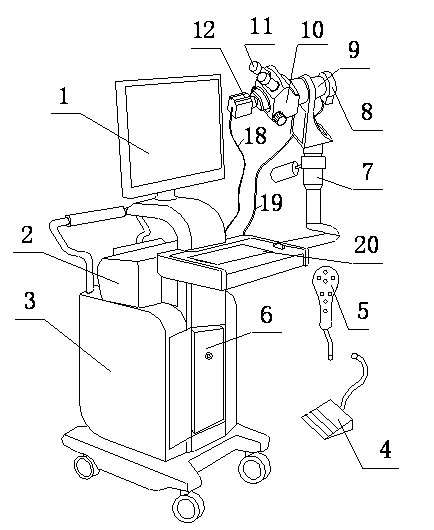 Photoelectric integration three-dimensional colposcope