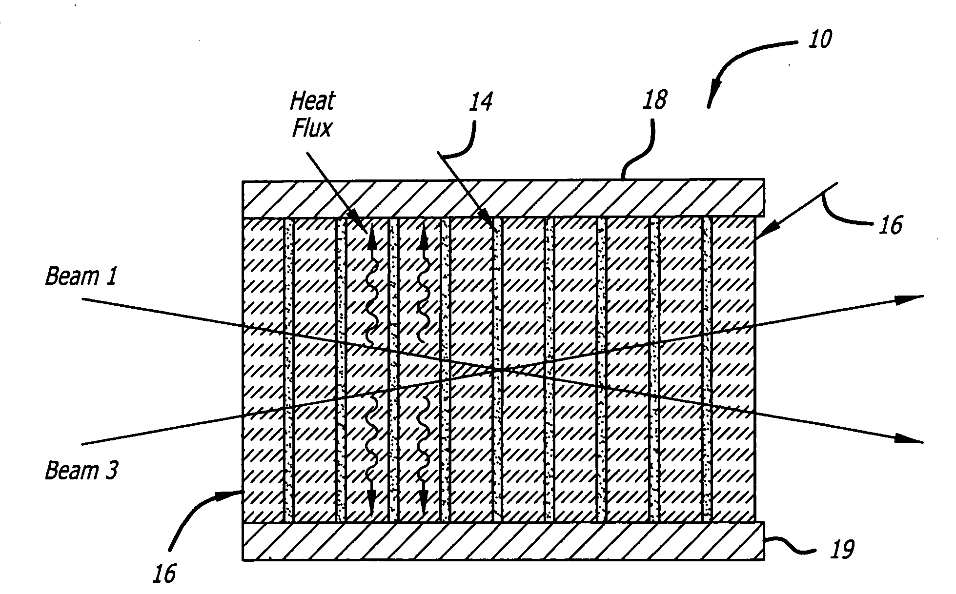 Conductively cooled liquid thermal nonlinearity cell for phase conjugation and method