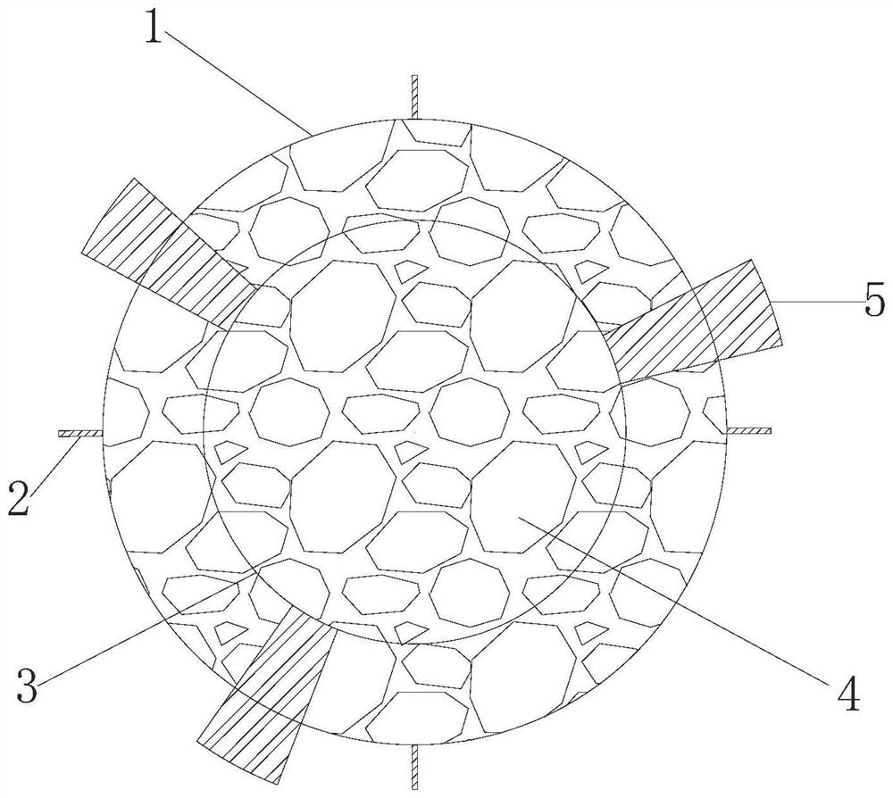 FRP-steel-block coal gangue concrete combined supporting structure and construction method