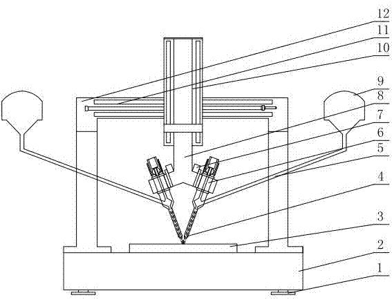 Cutting experiment device of abrasive water jet image