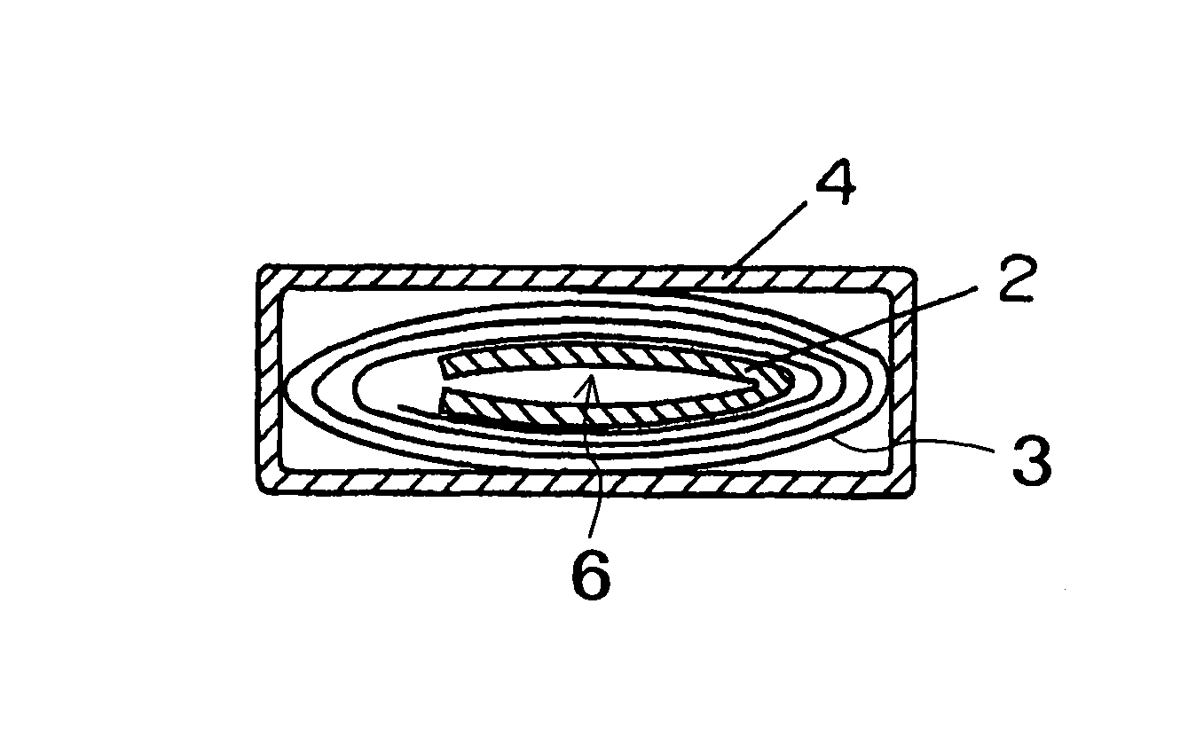 Method for producing rectangular flat secondary battery