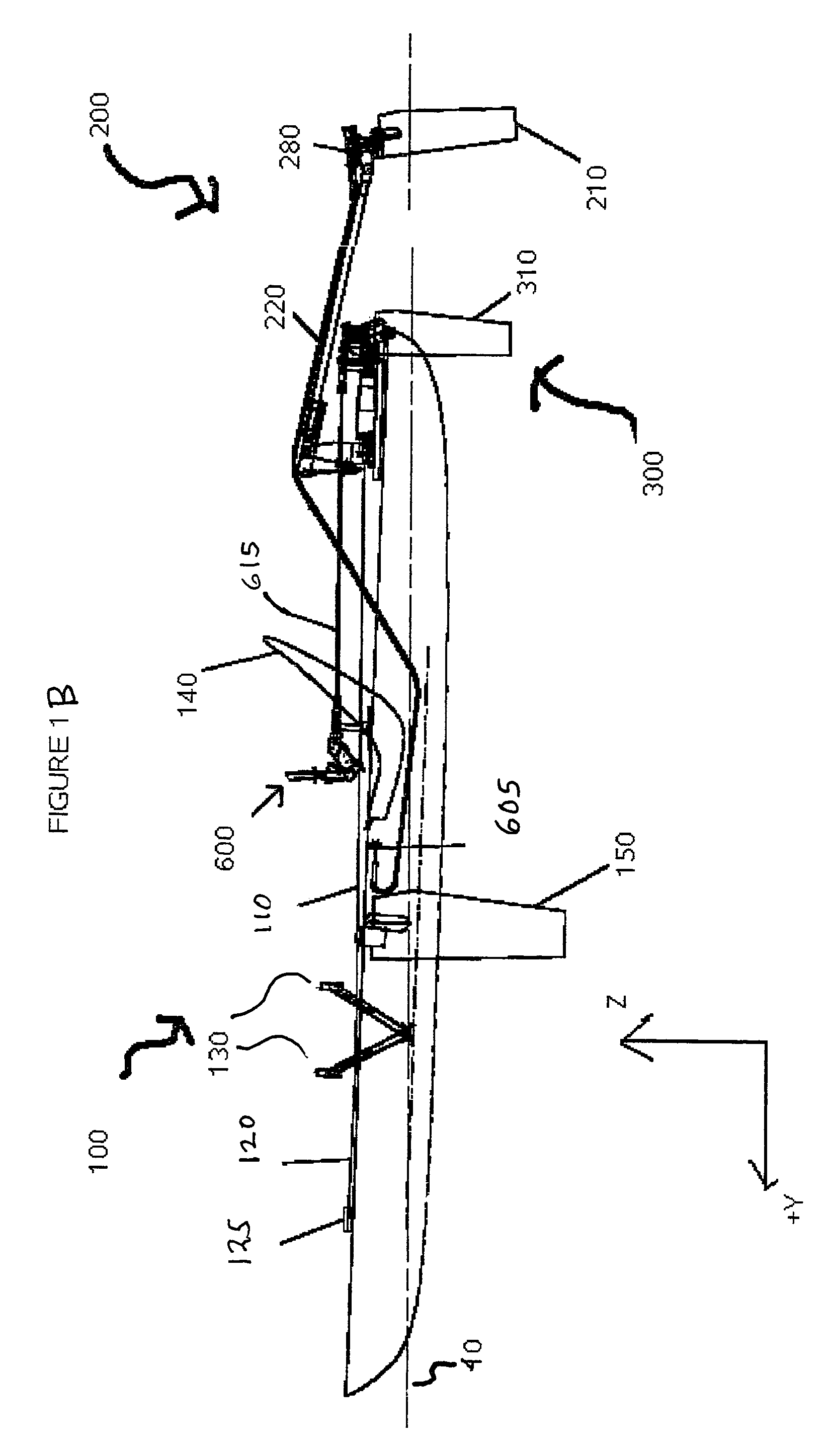 Vessel propelled by oscillating fin with control mechanisms