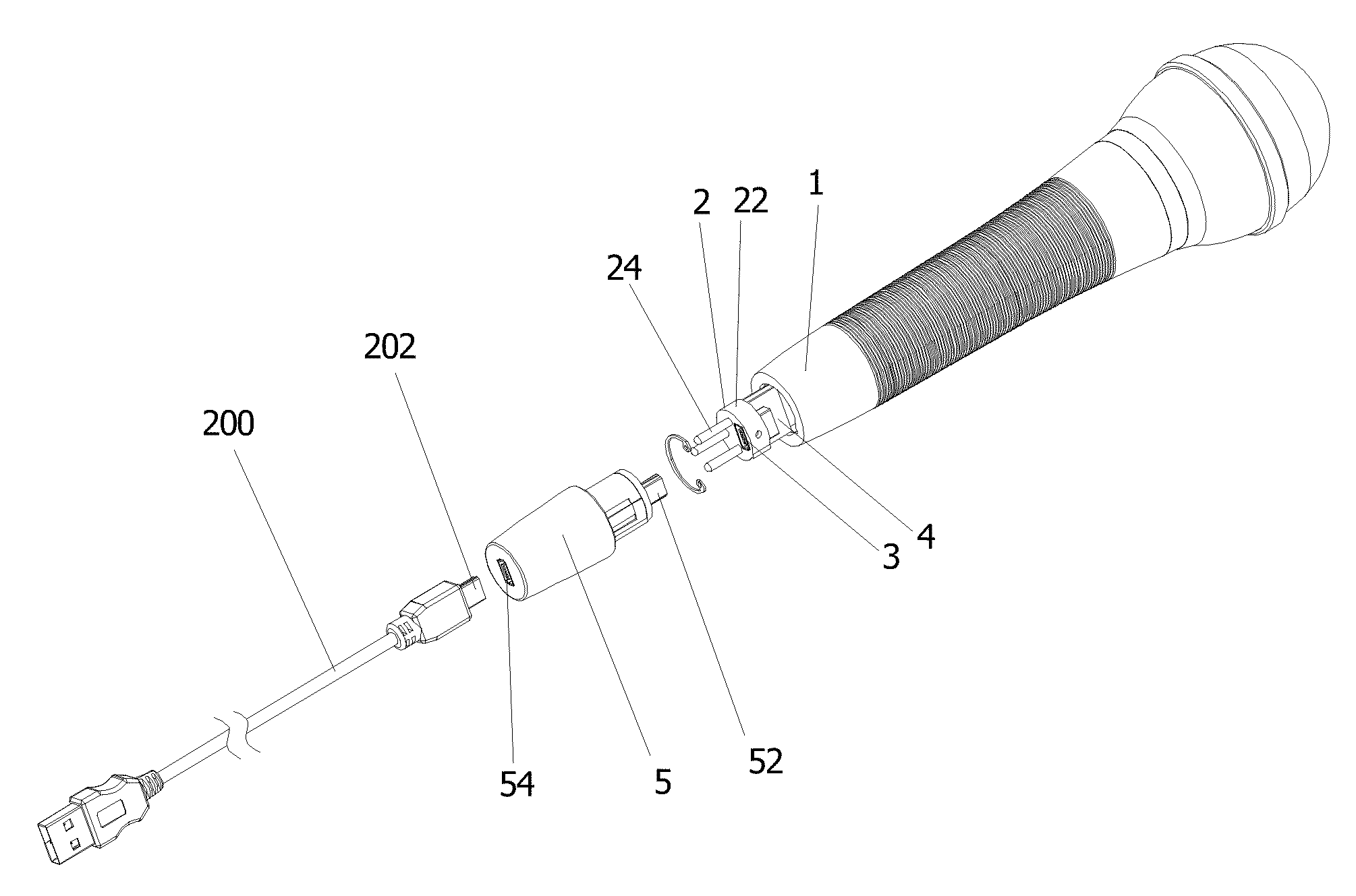 Microphone having a three-pin socket and a USB socket