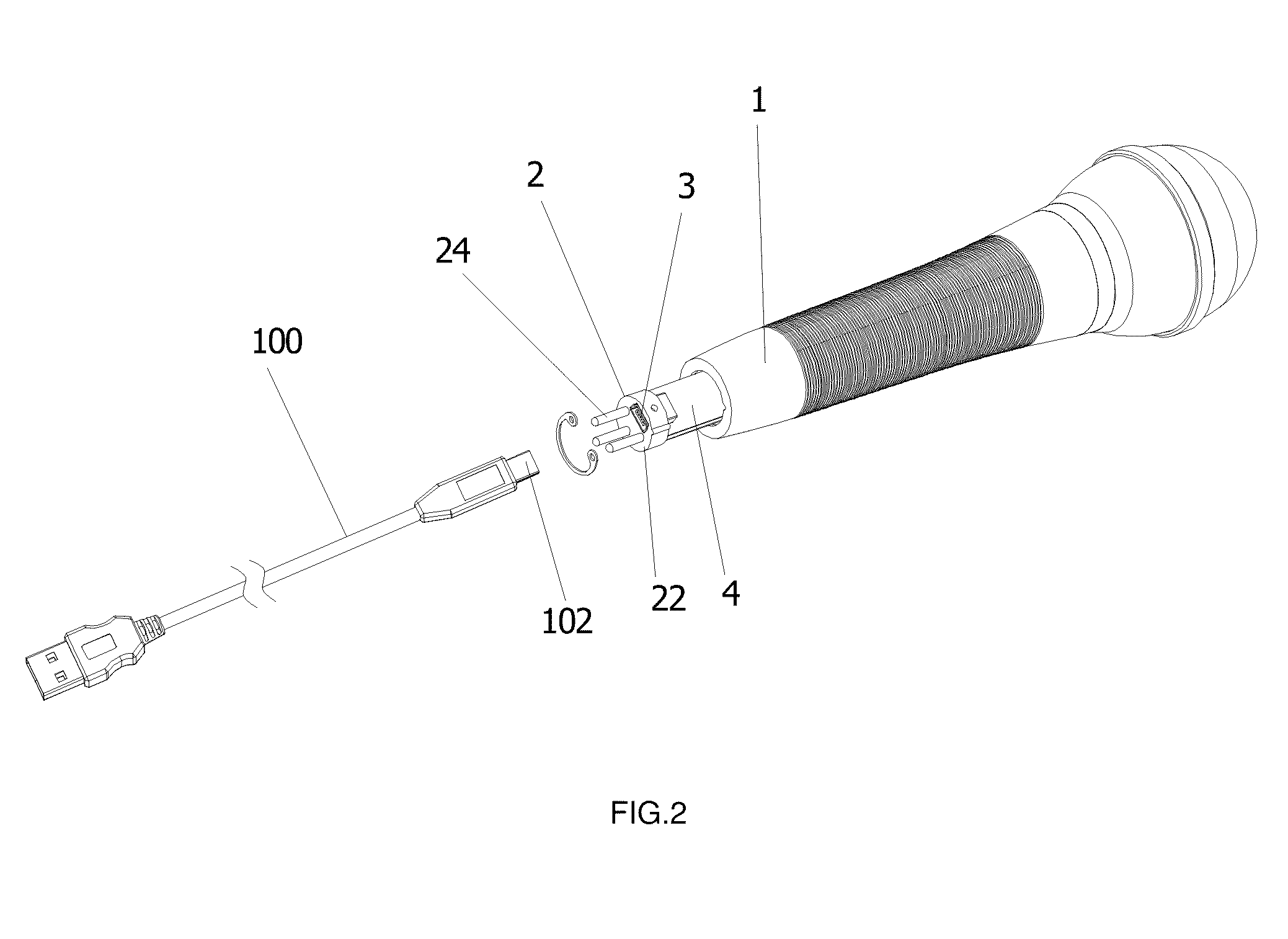 Microphone having a three-pin socket and a USB socket