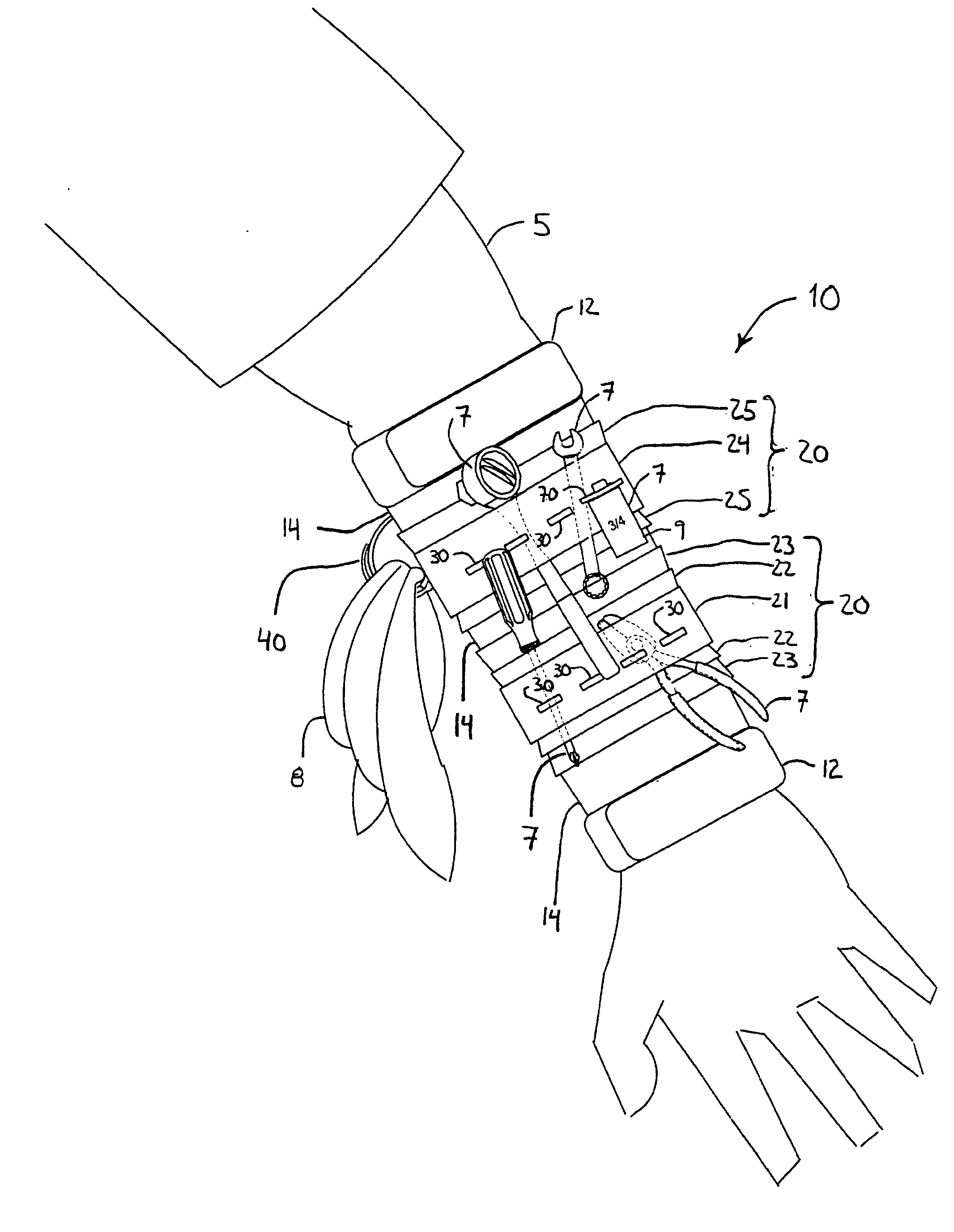 Wrist tool holder