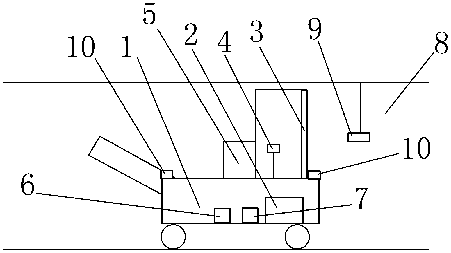 Heading automatic-guiding system and guiding method based on camera lens and attitude and heading reference system