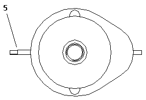 Potential indicator lead structure of enclosed switchgear