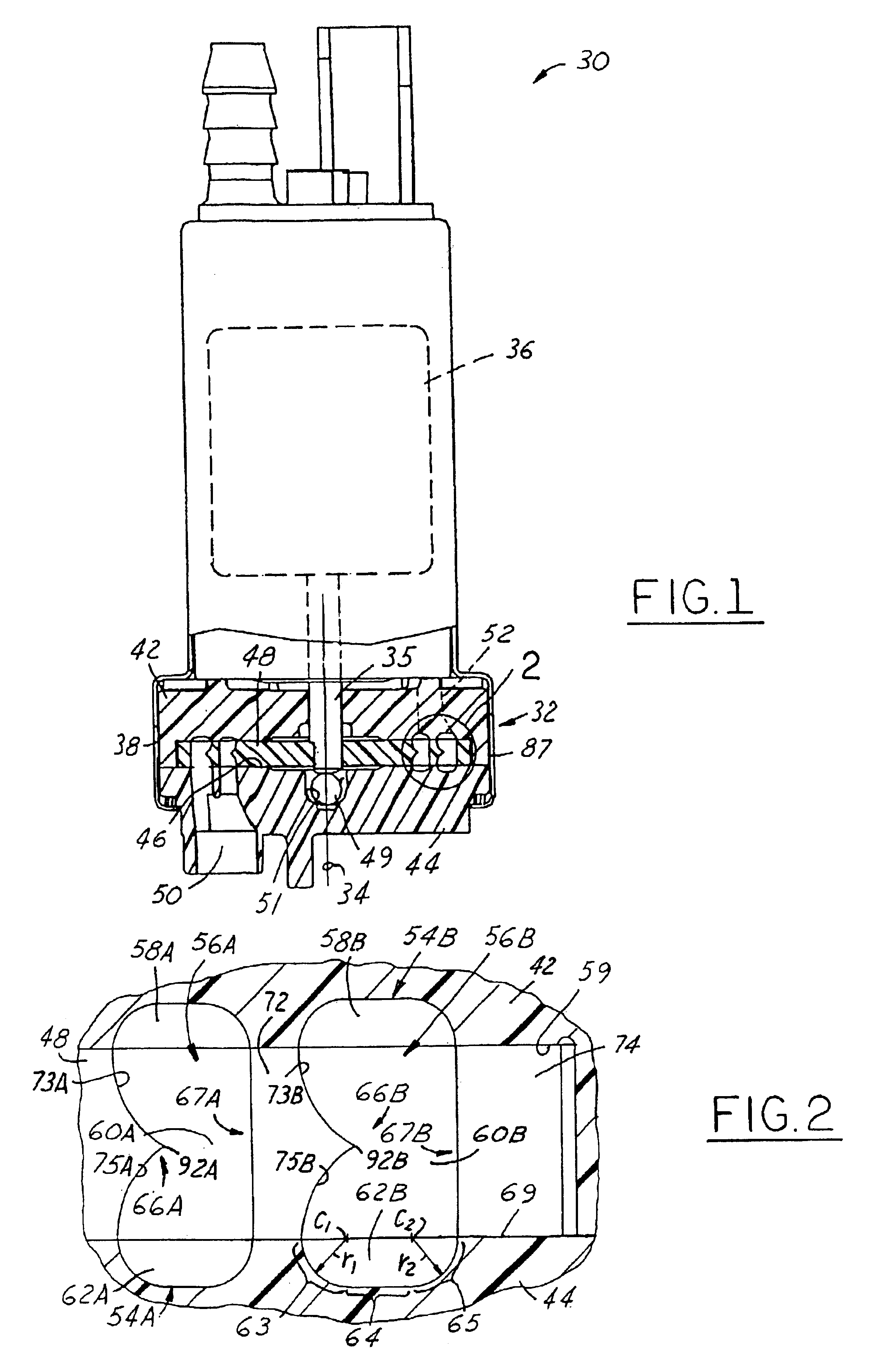 Single stage, dual channel turbine fuel pump