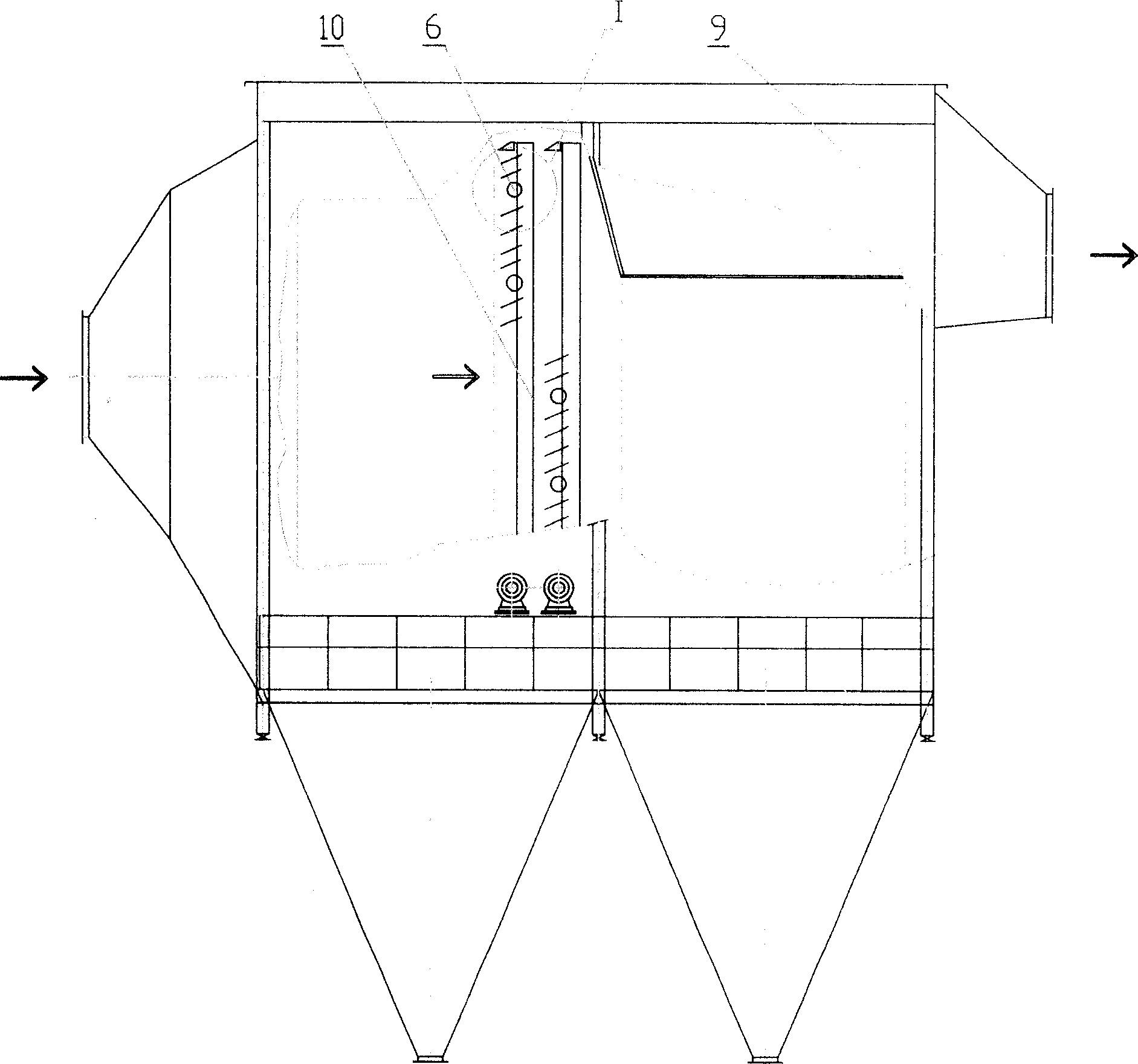 Method for adjusting airflow distribution of electricity and fabric combined dust catcher, and equipment