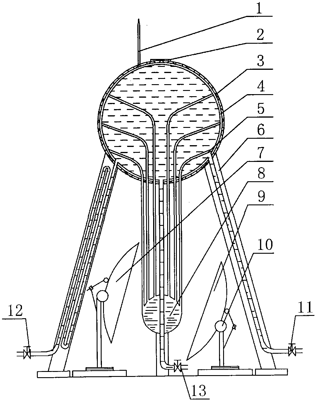 Light-condensingsolar boiler