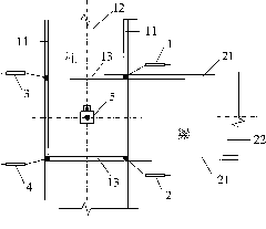 Computer auxiliary measuring method of connecting node corners of steel frame beam column