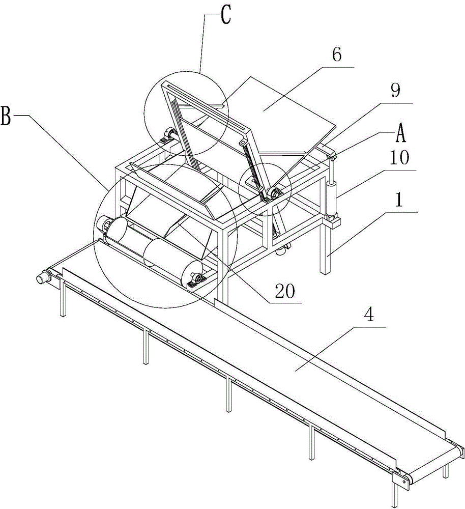 Automatic delivering platform of bagged feed