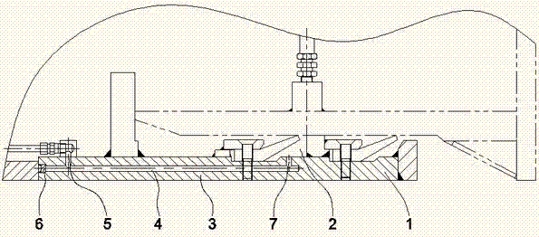 Hinged seal grease pipeline structure of shield machine