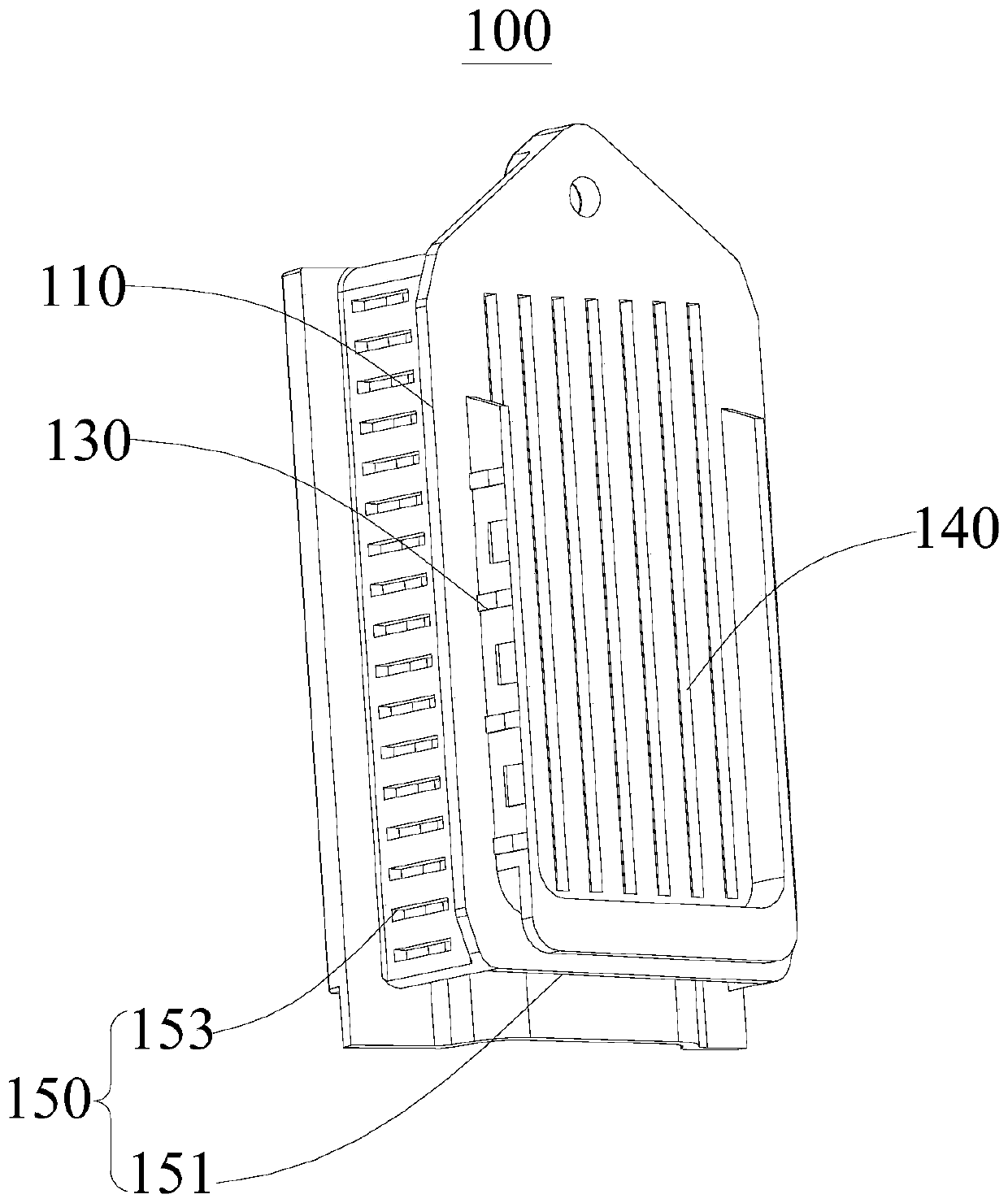 Heat dissipation channel assembly piece, partition plate heat dissipation assembly and air conditioner